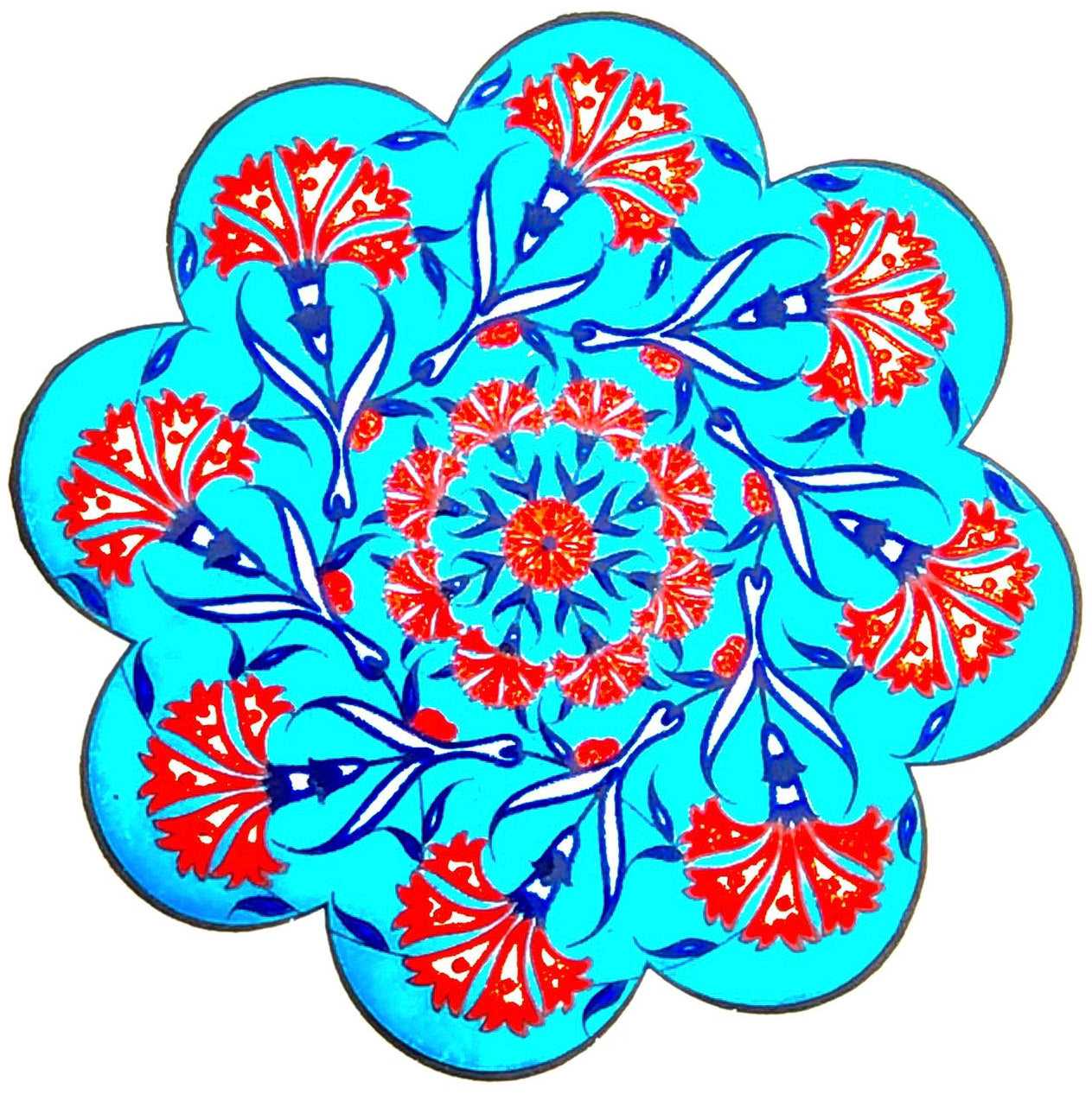 Turkish Design Ceramic Coaster 1928