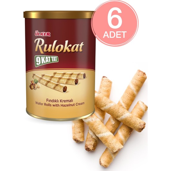 Ulker Wafer Rolls Wıth Hazelnut Cream 6 P.c