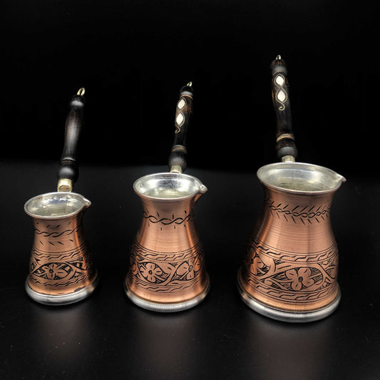 Turkish Cooper Coffee Maker (cezve) thin and long