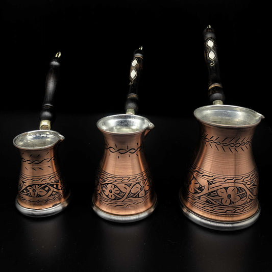 Turkish Cooper Coffee Maker (cezve) thin and long
