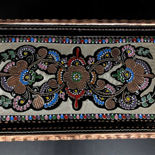 Turkish Rectangle Tray handpainted colored