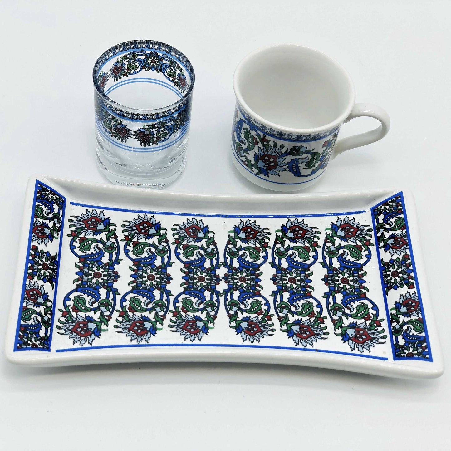 One Person Turkish Coffee Set Blue Clove