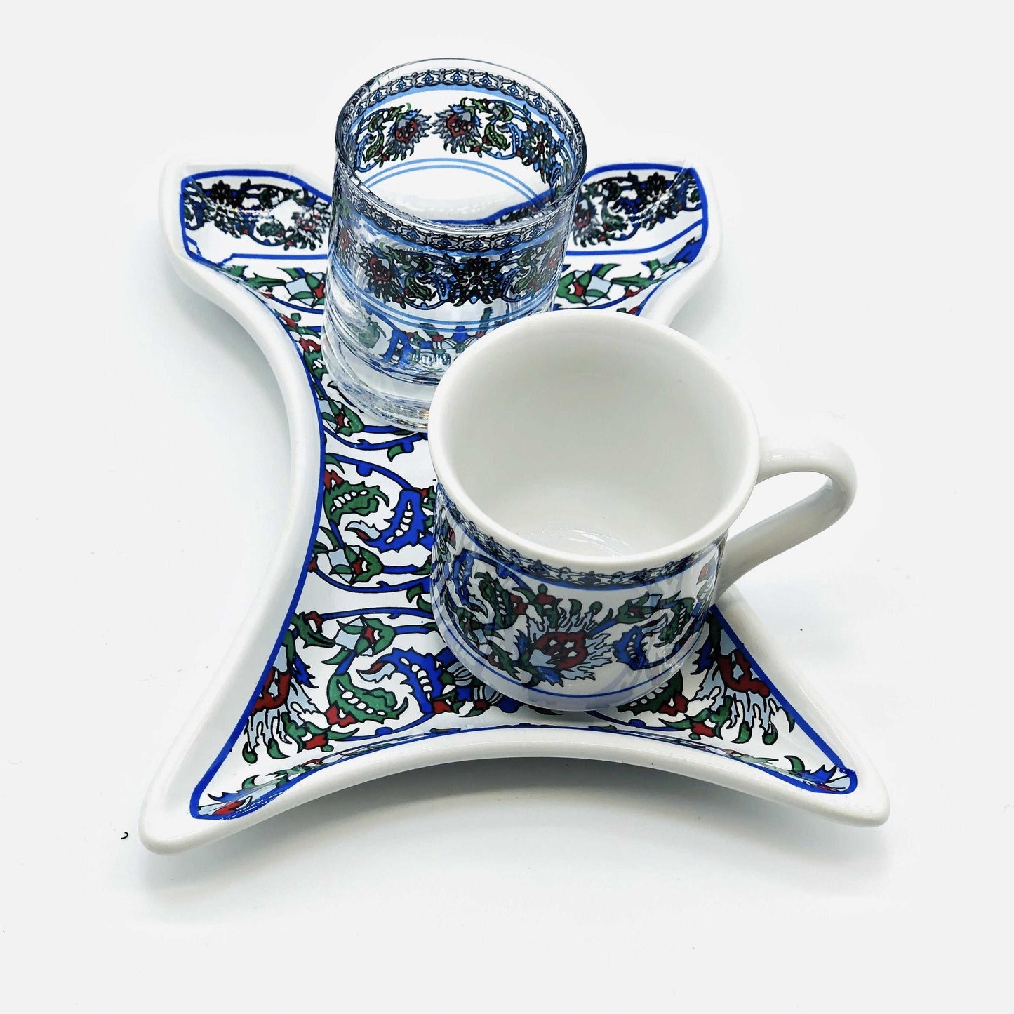 One Person Turkish Coffee Set Green Clove Kaftan