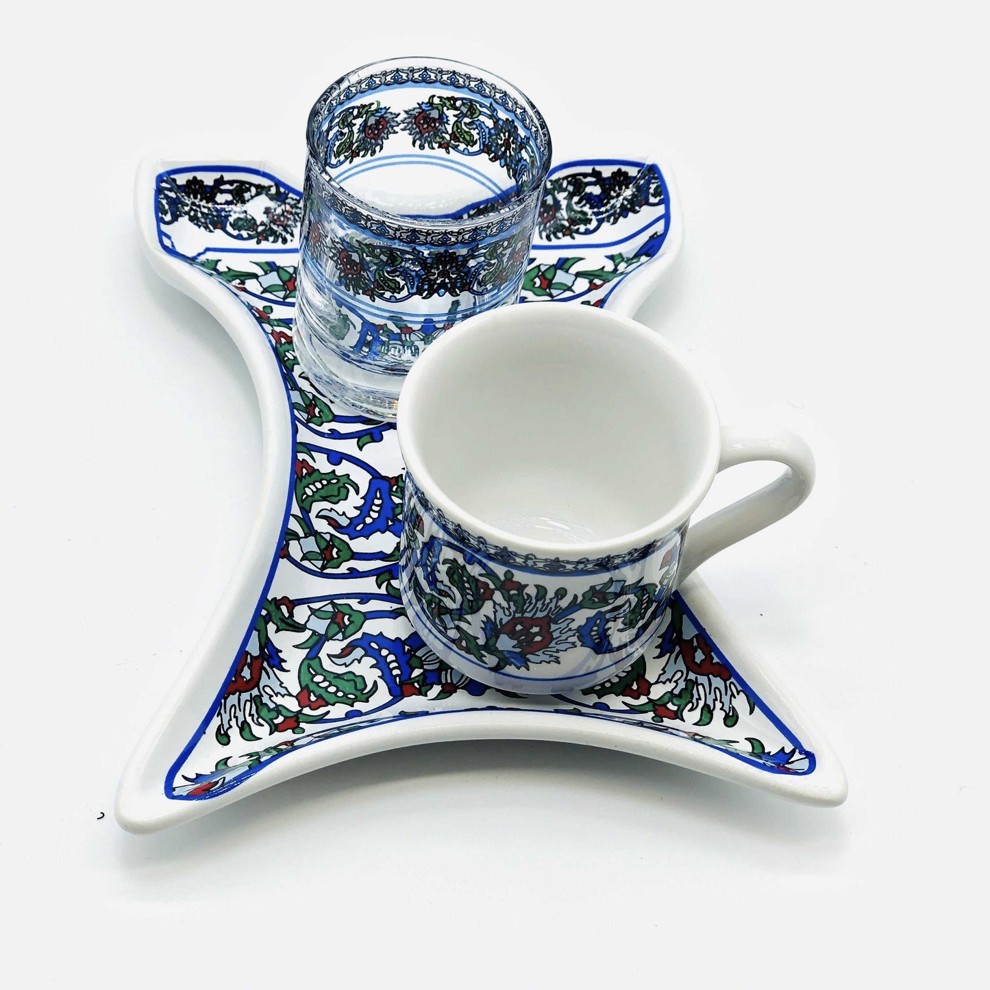 One Person Turkish Coffee Set Green Clove Kaftan