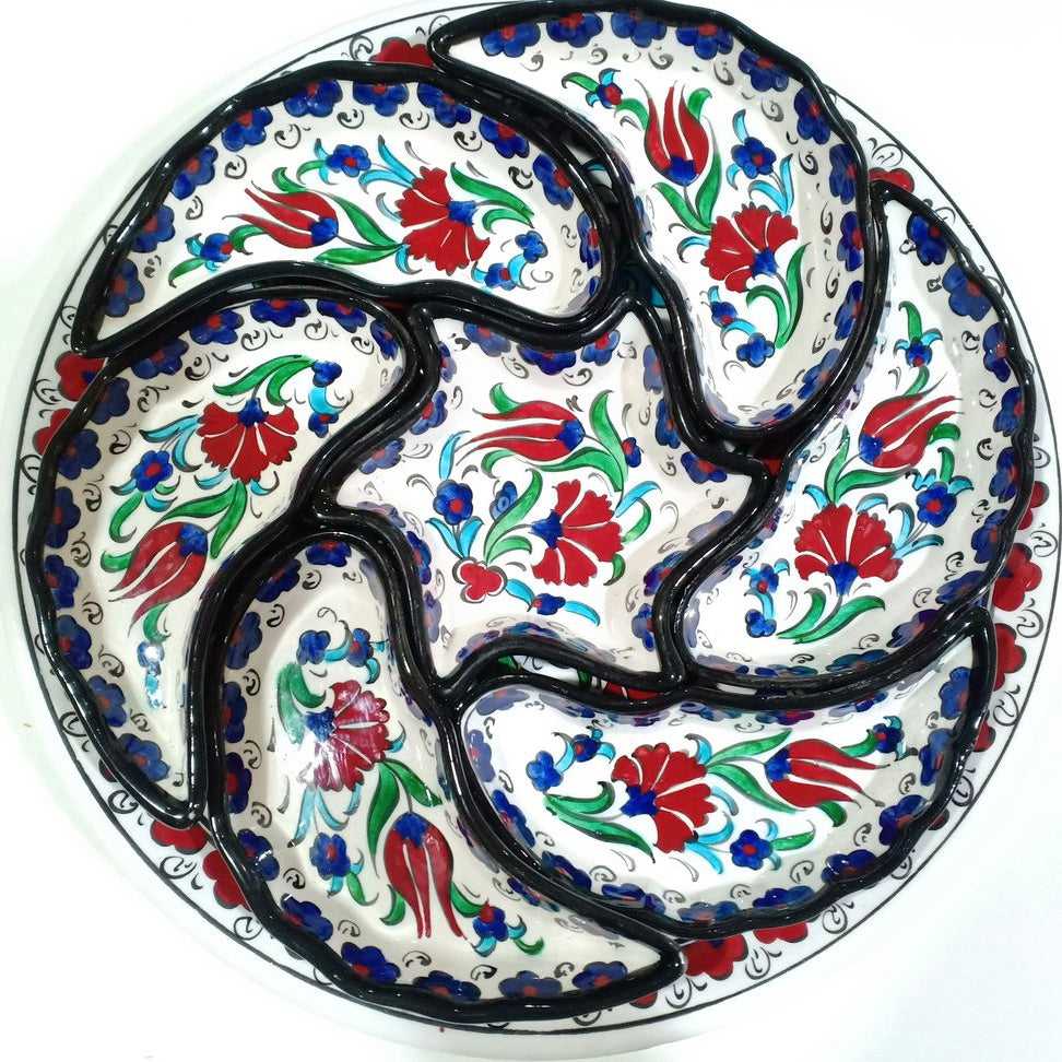 8pc Turkish Breakfast Afternoon Ceramic Food Tray