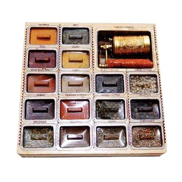 AliBaba 16  Spices Turkish Saffron and Pepper Grinder