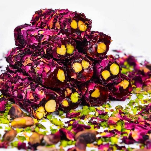 Finger Turkish Delight Rose Petals with Pistachio