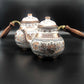 Turkish Double Kettle Tea Pot  white colored