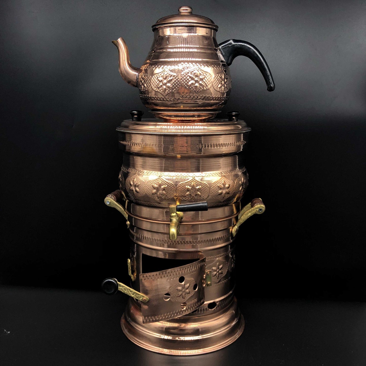 Charcoal Samovar  Handcrafted and Handpainted