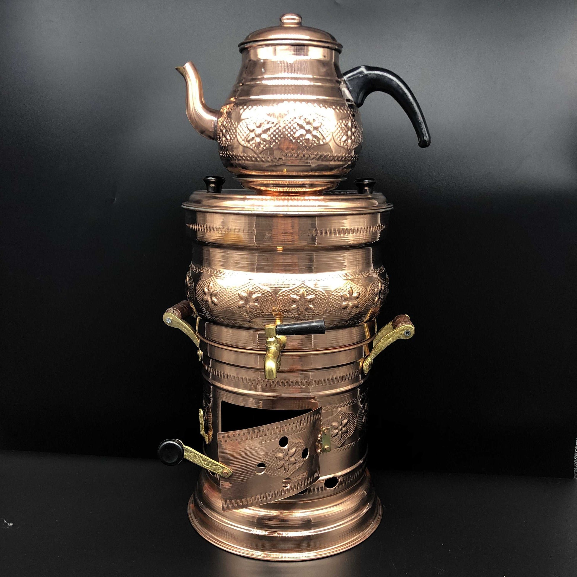 Charcoal Samovar  Handcrafted and Handpainted