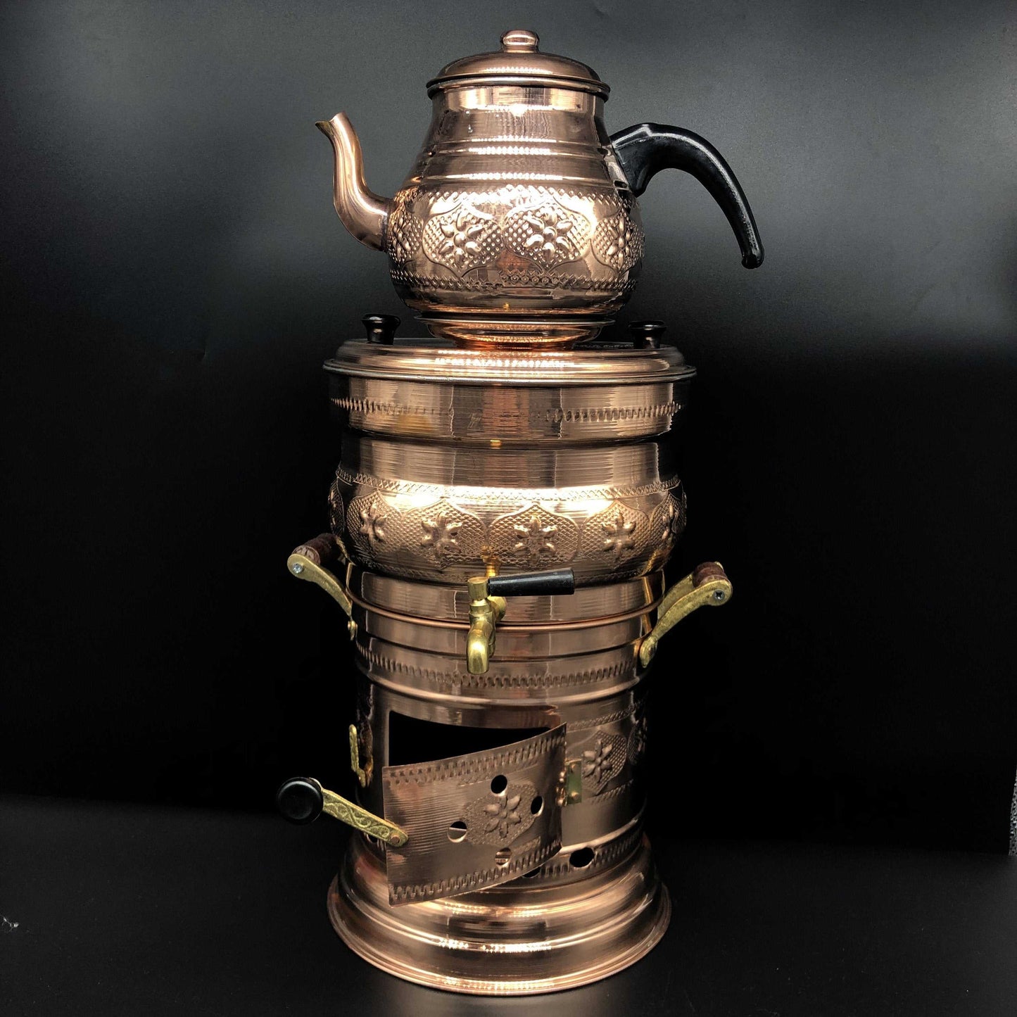 Charcoal Samovar  Handcrafted and Handpainted