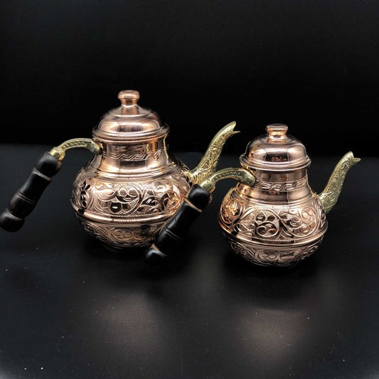 Old Tradional Copper Double Tea Pot