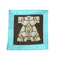 Ottoman Pillow , Turquoise in Black Caftan