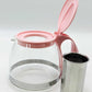 Pink Group Serve Glass Tea Pot with Infuser