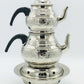 Silver Coloured Copper Double Tea Pot