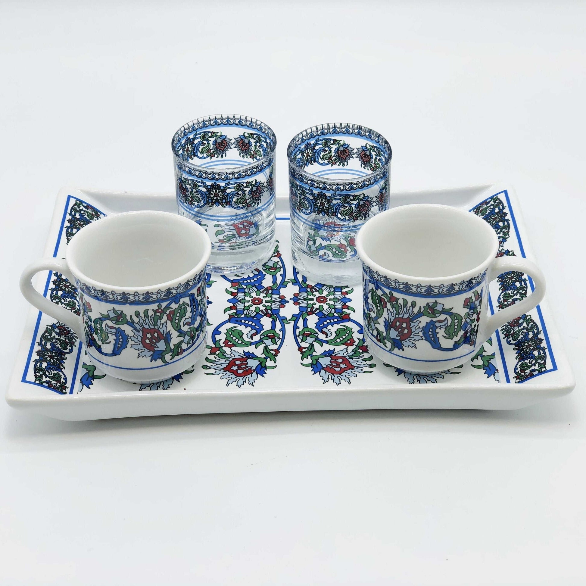 Two Person Turkish Coffee Set Blue Clove