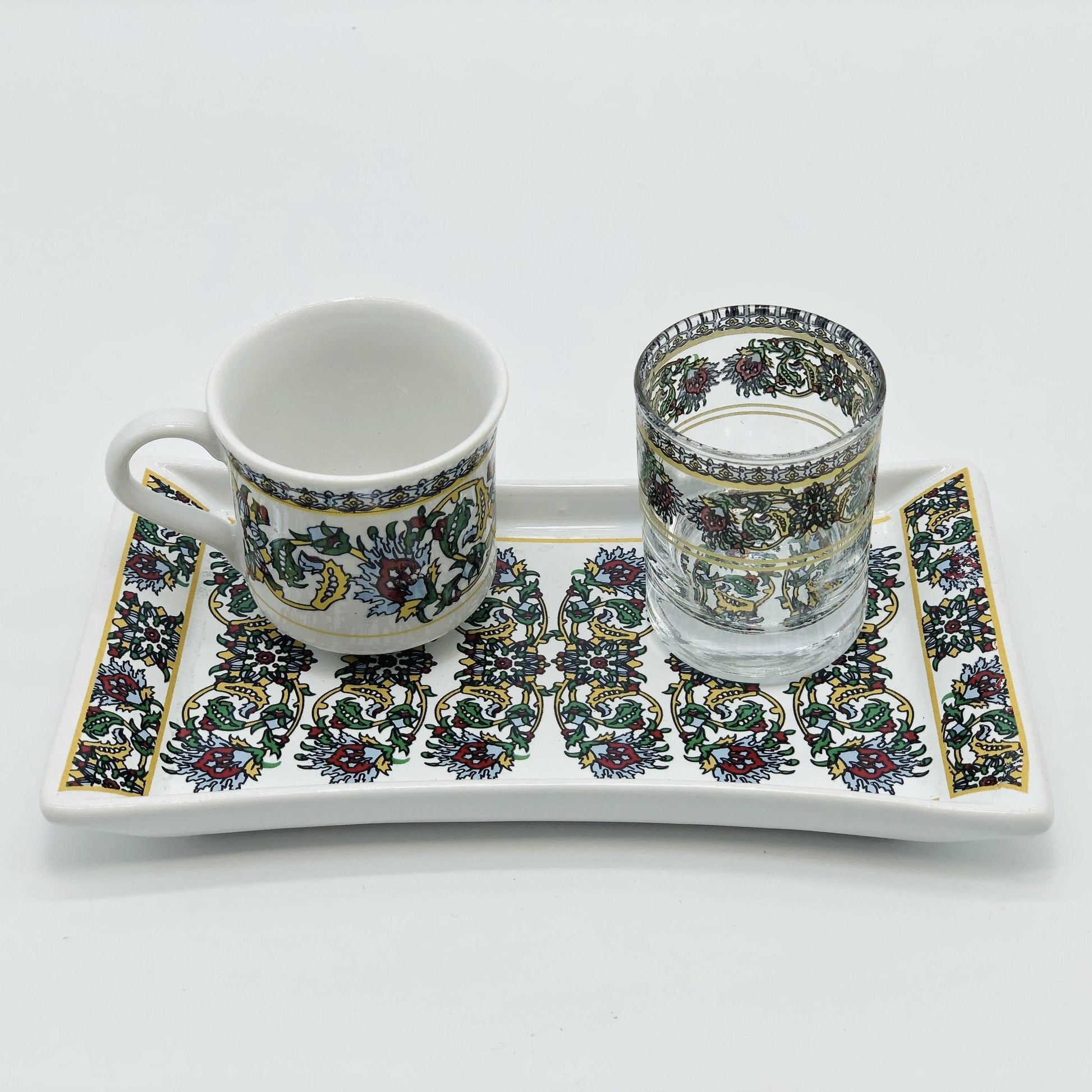 One Person Turkish Coffee Set Red Dragon