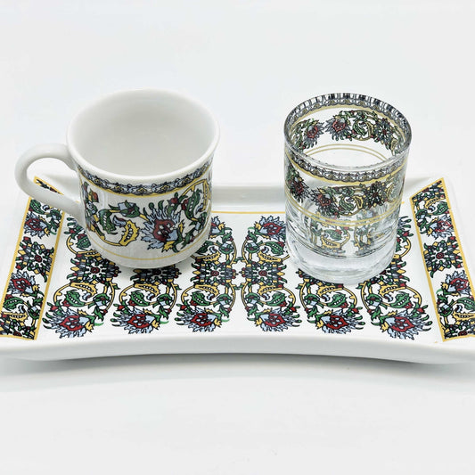 One Person Turkish Coffee Set Red Dragon