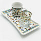 One Person Turkish Coffee Set Red and Blue Clove