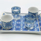 Two Person Turkish Coffee Set Blue Mallow