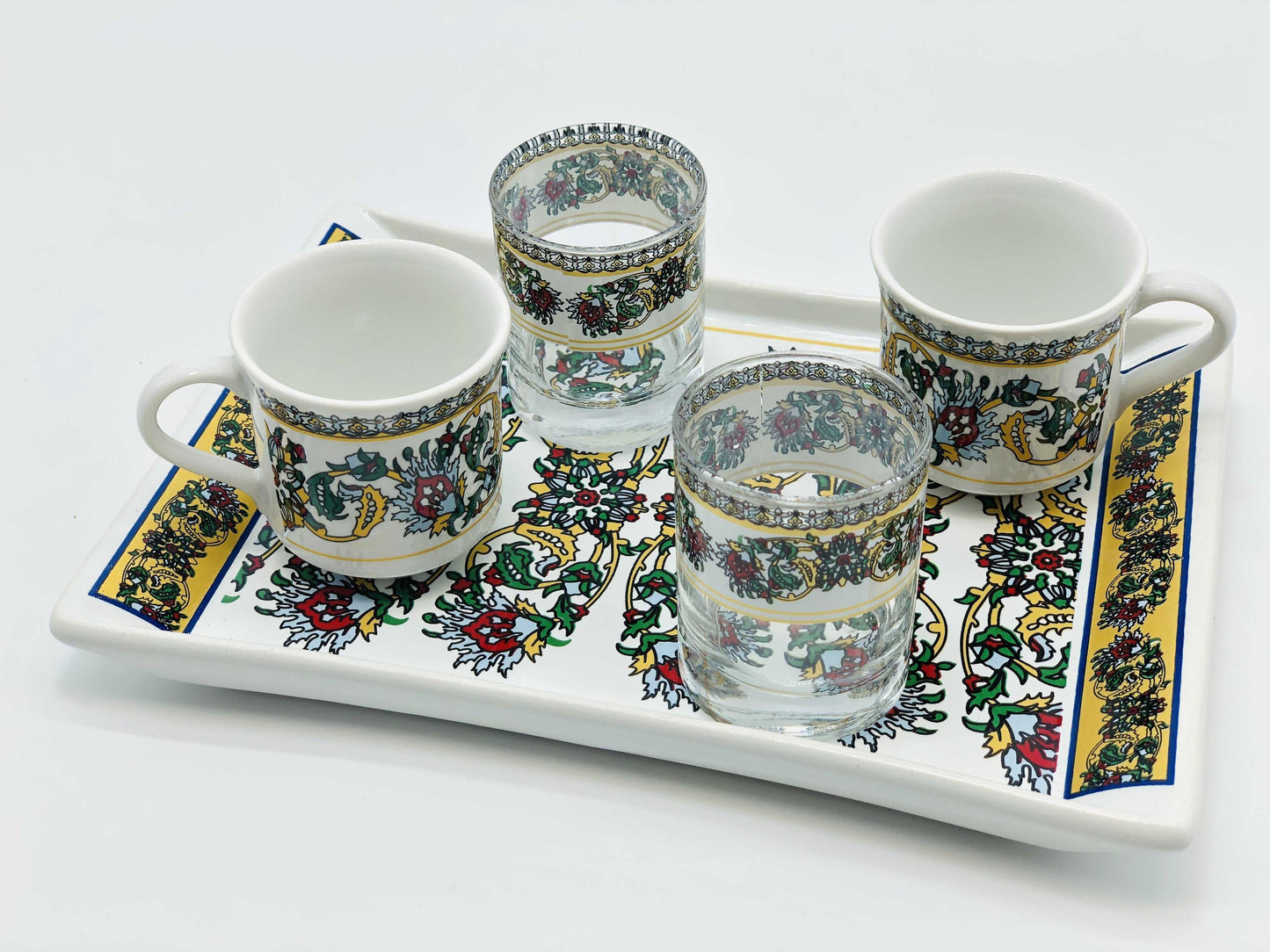 Two Person Turkish Coffee Set Red Dragon