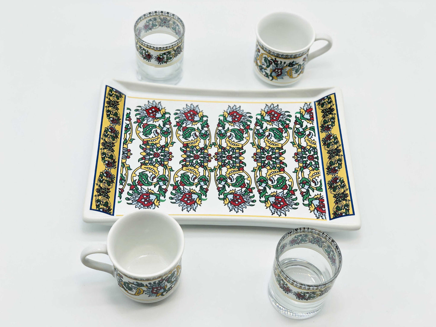 Two Person Turkish Coffee Set Red Dragon