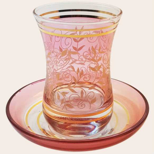 Sofia's Vines Traditional Turkish Tea Set Pink
