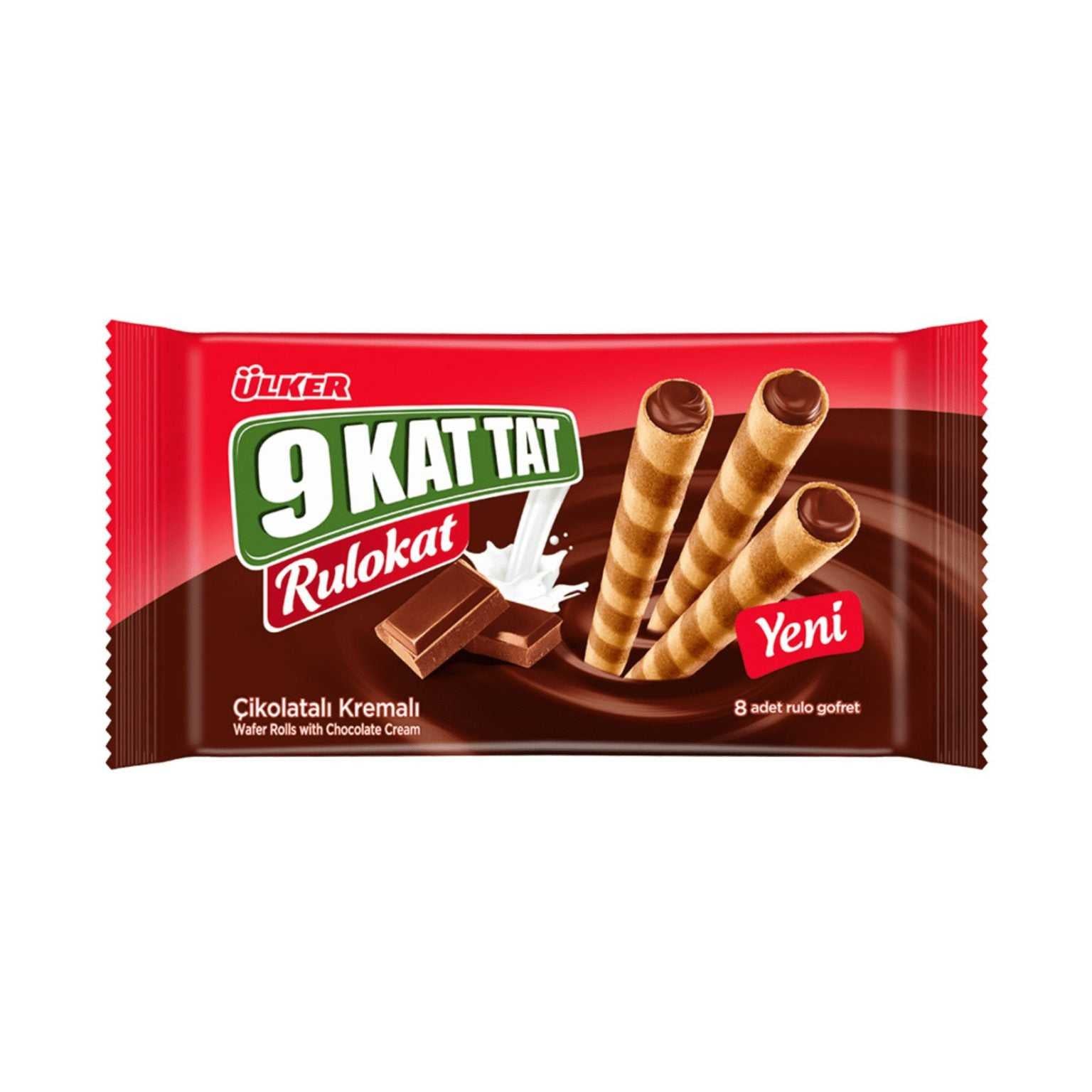 ULKER WAFER ROLLS WITH  CHOCOLATE CREAM