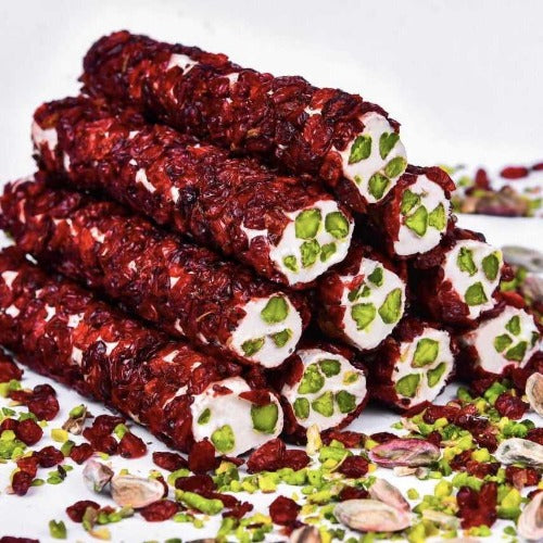 Finger Turkish Delight Milk With Pistachio Sour Berry