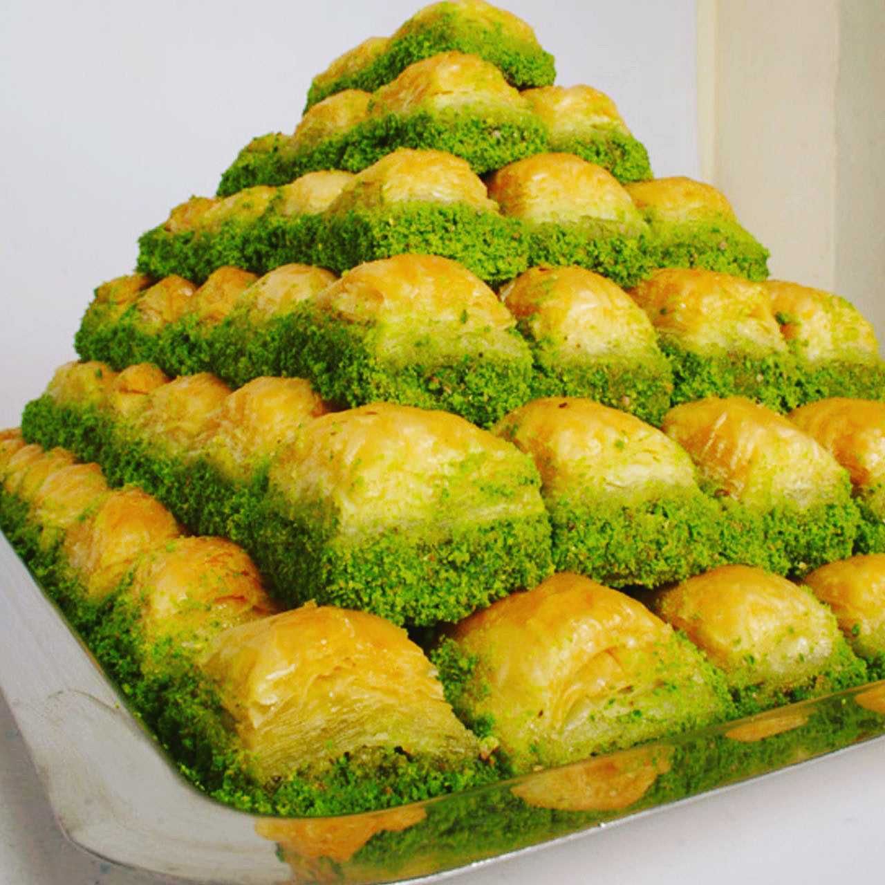 Traditional Dry Baklava with Pistachio